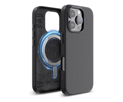 Etui do telefonów Elago Magnetic Leather do iPhone 16 Pro Black ES16MSLE63PRO-BK